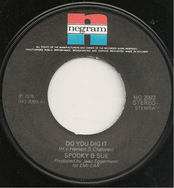Spooky & Sue : Do You Dig It (7", Single, Red)