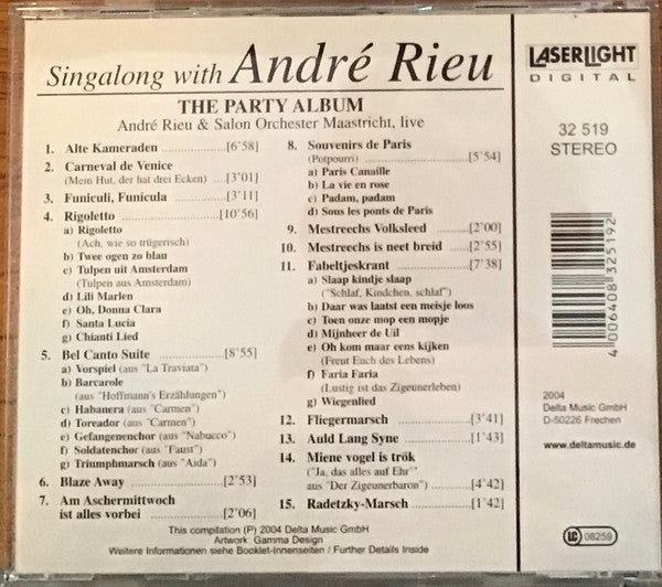 André Rieu & Maastrichts Salon Orkest : Singalong With André Rieu (CD, Comp)