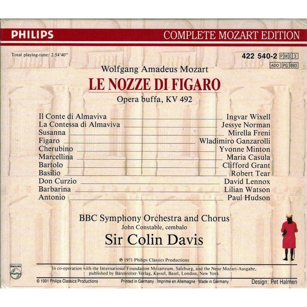 Wolfgang Amadeus Mozart : Le Nozze Di Figaro (3xCD, Album, RM + Box, RE, Sli)