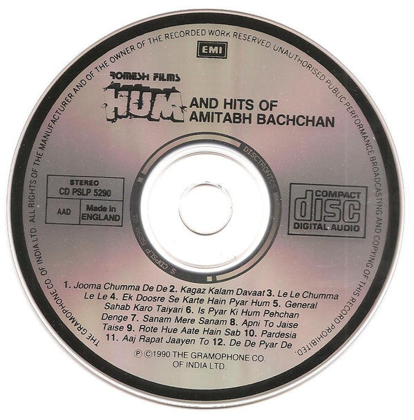 Laxmikant-Pyarelal, Anand Bakshi : Hum (CD, Comp)