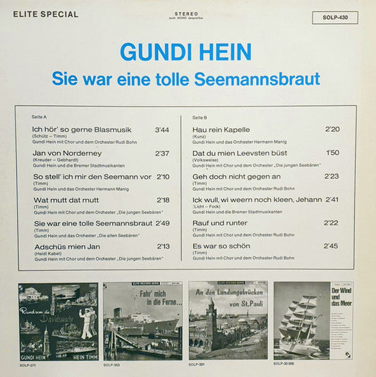 Gundi Hein : Sie War Eine Tolle Seemannsbraut (LP, Album)