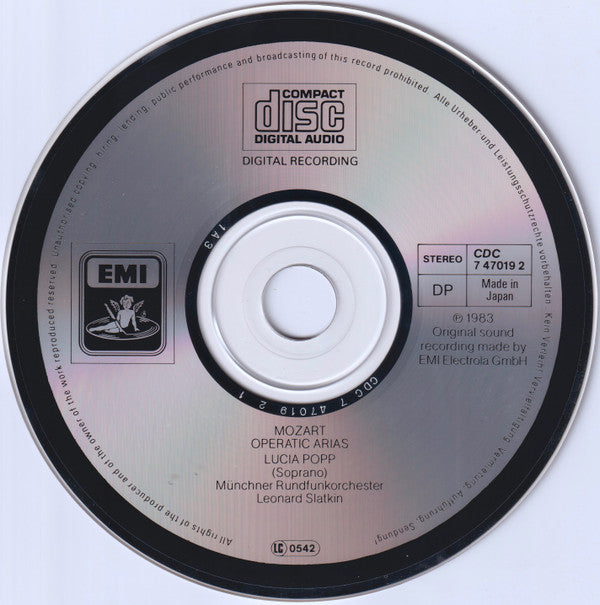 Wolfgang Amadeus Mozart - Lucia Popp : Opernarien Von W.A. Mozart (CD, Album)