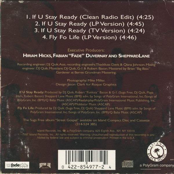 Suga Free : If U Stay Ready (CD, Single)
