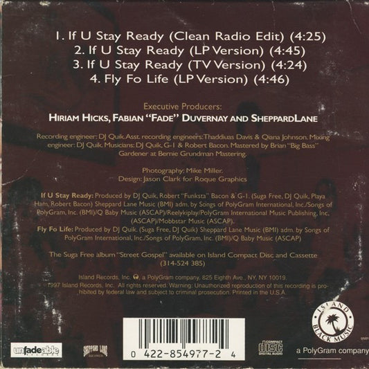 Suga Free : If U Stay Ready (CD, Single)