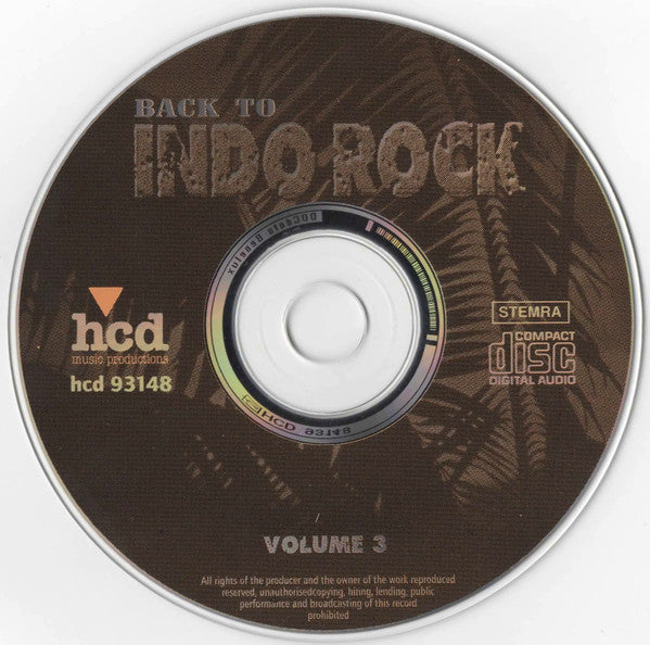 Various : Back To Indo Rock Volume 3 (CD, Comp)