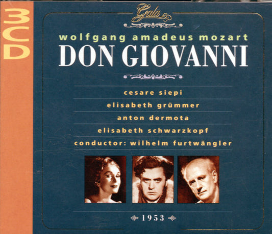 Wolfgang Amadeus Mozart, Cesare Siepi, Elisabeth Grümmer, Anton Dermota, Elisabeth Schwarzkopf , Conductor: Wilhelm Furtwängler : Don Giovanni (3xCD, Album, RE, RM)
