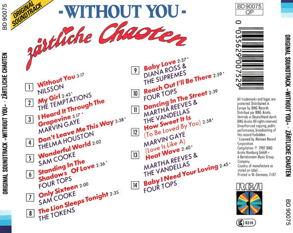 Various : Original Soundtrack «Without You» - Zärtliche Chaoten (CD, Comp)