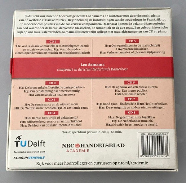 Leo Samama : Klinkende Geschiedenis - Hoorcollege Over de Westerse Muziekgeschiedenis (8xCD + Box)