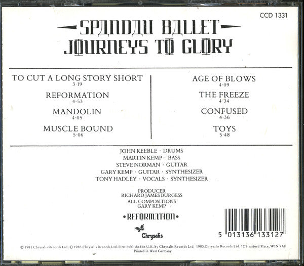Spandau Ballet : Journeys To Glory (CD, Album, RE)
