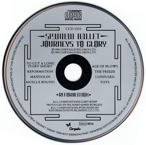 Spandau Ballet : Journeys To Glory (CD, Album, RE)