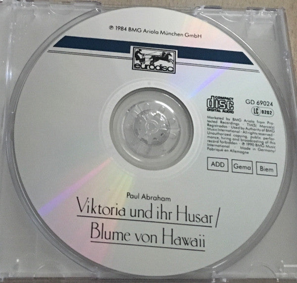 Paul Abraham / Margit Schramm, Rudolf Schock, Ferry Gruber .  Berliner Symphoniker ,  Werner Schmidt-Boelcke : Viktoria Und Ihr Husar / Blume Von Hawaii - Höhepunkte (CD, RE)