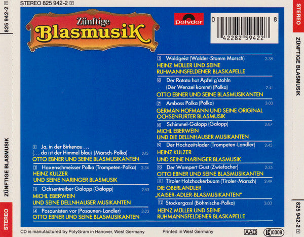 Various : Zünftige Blasmusik (CD, Comp)