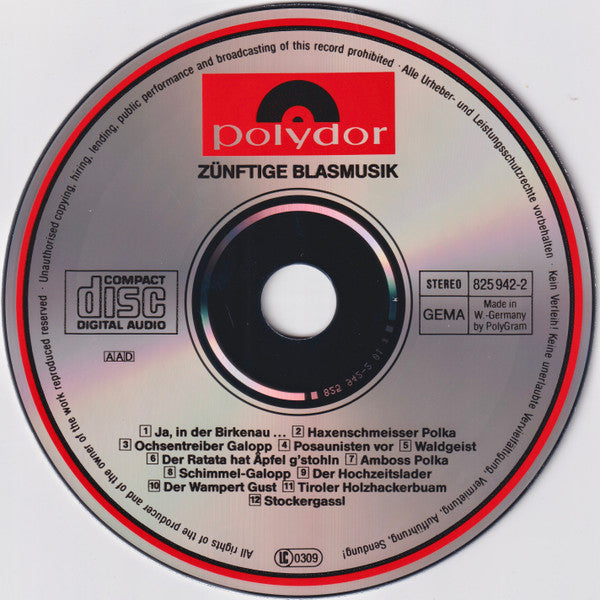 Various : Zünftige Blasmusik (CD, Comp)