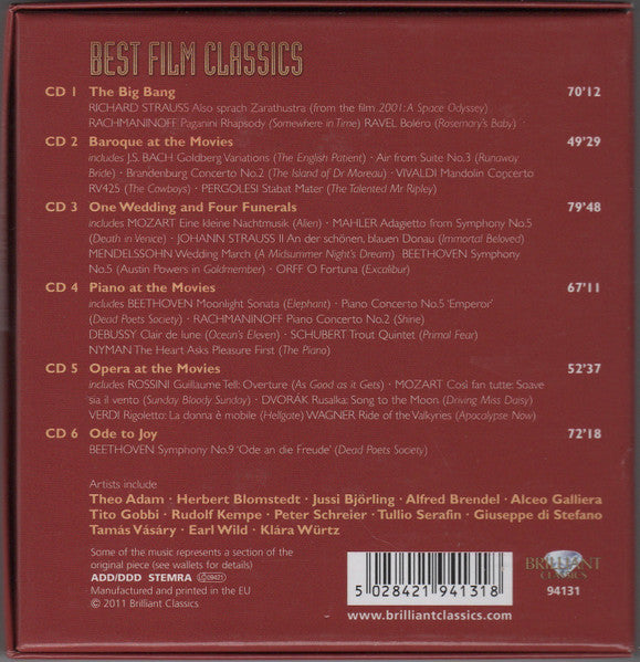 Various : Best Film Classics (6xCD, Comp + Box)