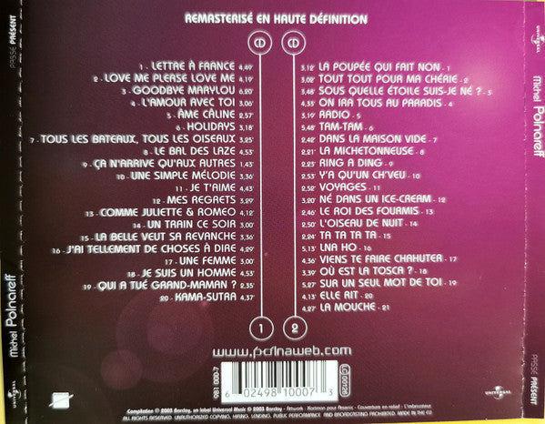 Michel Polnareff : Passé Présent (2xCD, Comp, RM, Len)