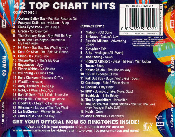 Various : Now That's What I Call Music! 63 (2xCD, Album, Comp)