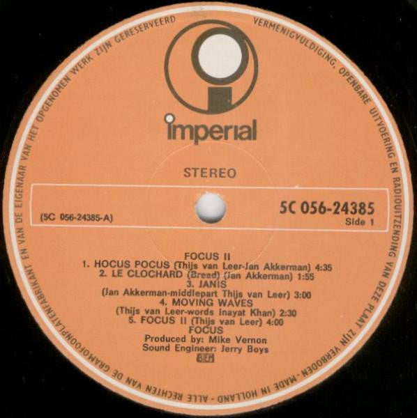 Focus (2) : Focus II (LP, Album, RE)