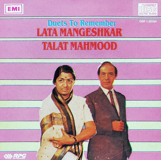 Lata Mangeshkar, Talat Mahmood : Hits To Remember (CD, Comp)