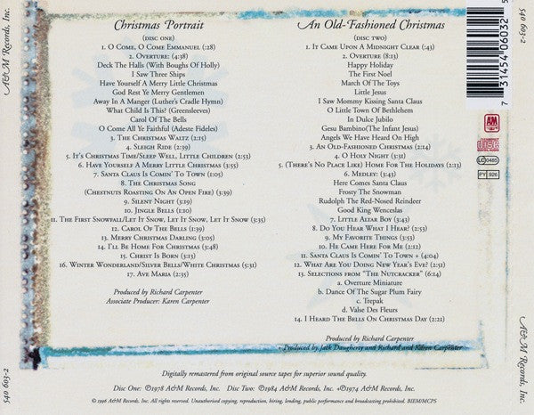 Carpenters : Christmas Collection (2xCD, Comp, RE, RM, EDC)