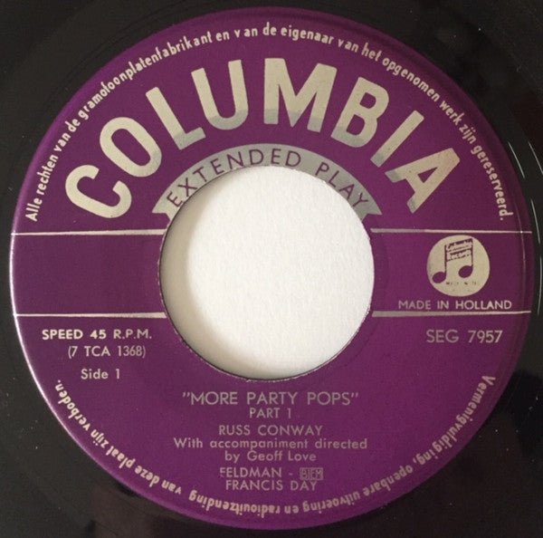 Russ Conway : More Party Pops (7", EP)