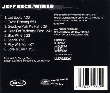 Jeff Beck : Wired (CD, Album)
