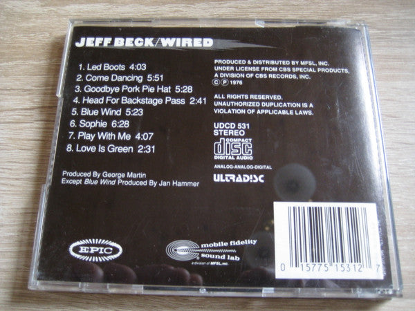 Jeff Beck : Wired (CD, Album)