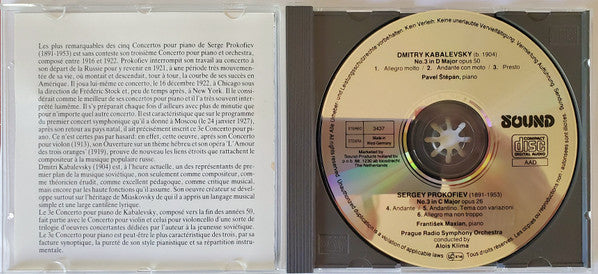 Dmitry Kabalevsky, Sergei Prokofiev : Concertos For Piano And Orchestra  (CD, Comp)