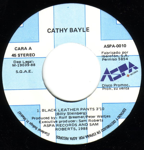 Cathy Bayle : Black Leather Pants (7", S/Sided, Promo)