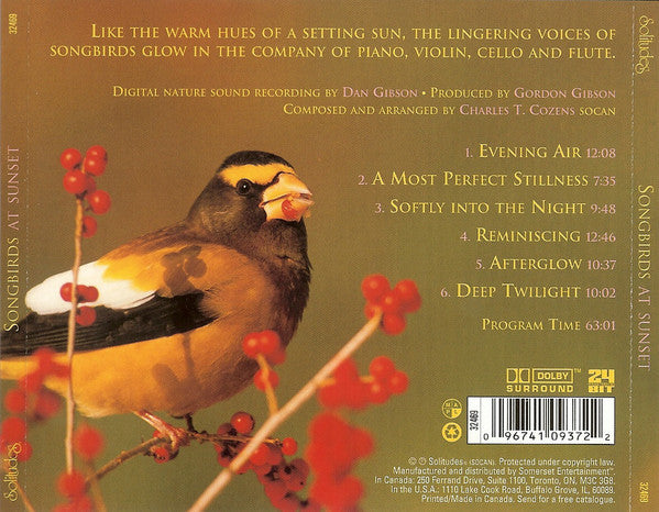 Dan Gibson / Charles T. Cozens : Songbirds At Sunset (CD, Album)
