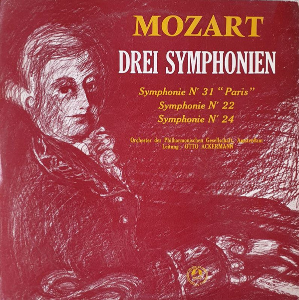 Wolfgang Amadeus Mozart - Amsterdam Philharmonic Society Orchestra, Otto Ackermann : Drei Symphonien (10", Mono)