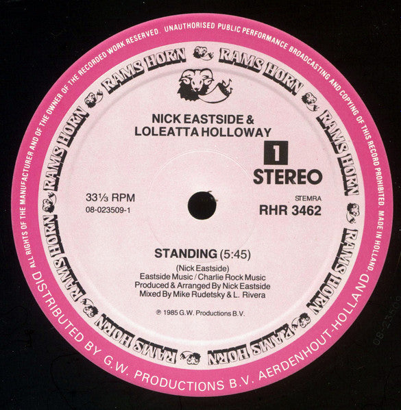Nick Eastside & Loleatta Holloway : Standing (12")