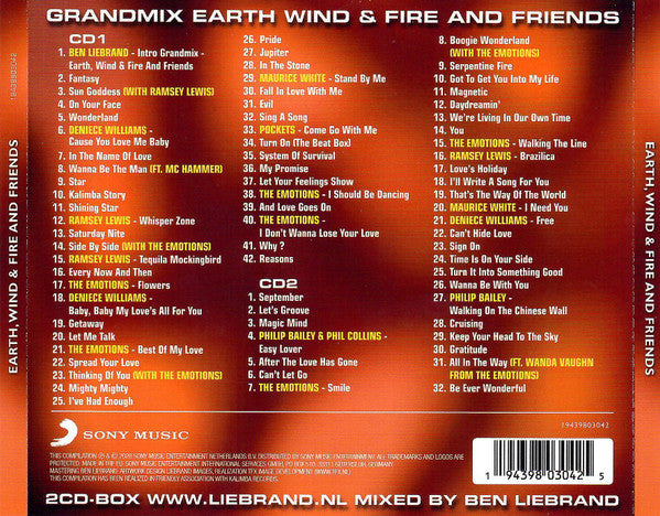 Ben Liebrand : Grandmix Earth Wind & Fire And Friends (2xCD, Mixed, TEX)