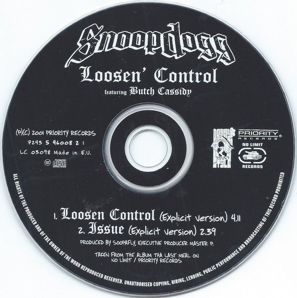 Snoop Dogg Featuring Butch Cassidy : Loosen' Control (CD, Single)