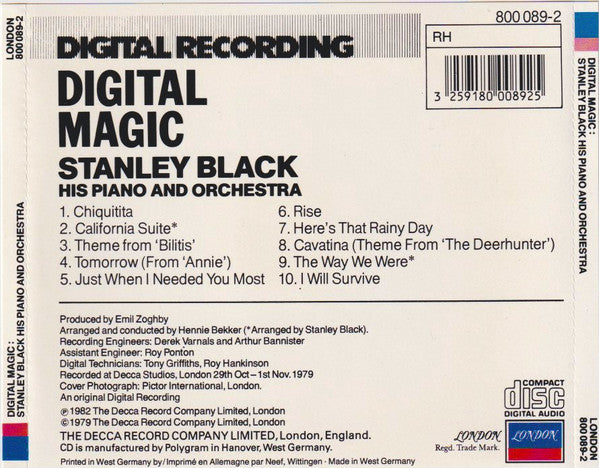 Stanley Black & His Orchestra : Digital Magic (CD, Album)
