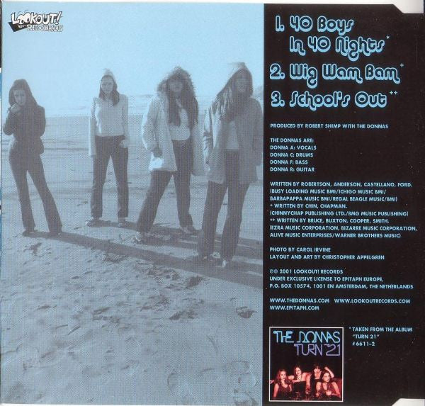 The Donnas : 40 Boys In 40 Nights (CD, Single)