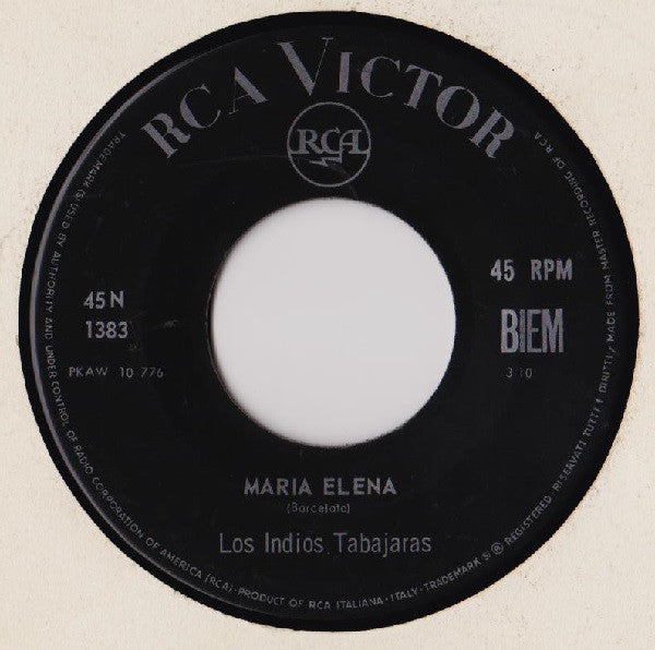 Los Indios Tabajaras : Maria Elena (7", Mono)