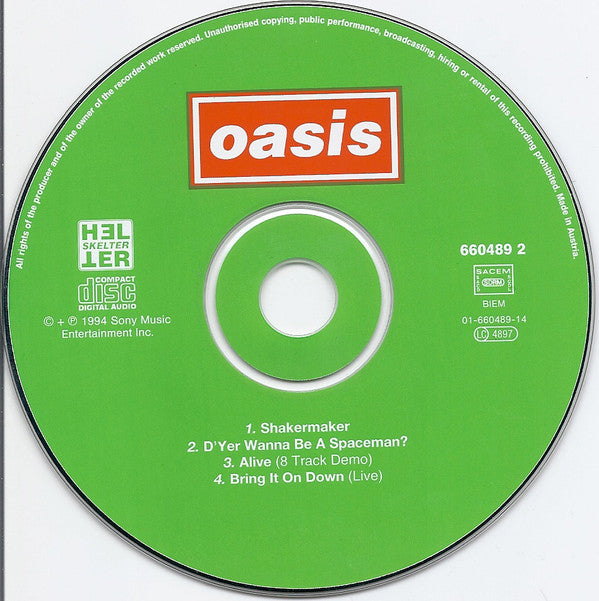 Oasis (2) : Shakermaker (CD, Maxi)