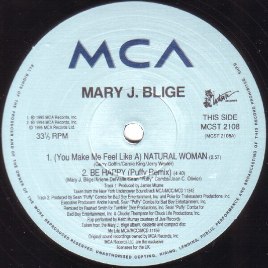 Mary J. Blige : (You Make Me Feel Like A) Natural Woman (12")