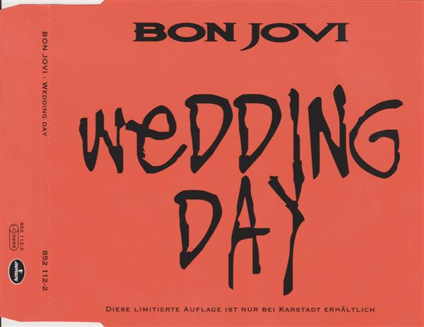 Bon Jovi : Wedding Day (CD, Single, Ltd, Kar)