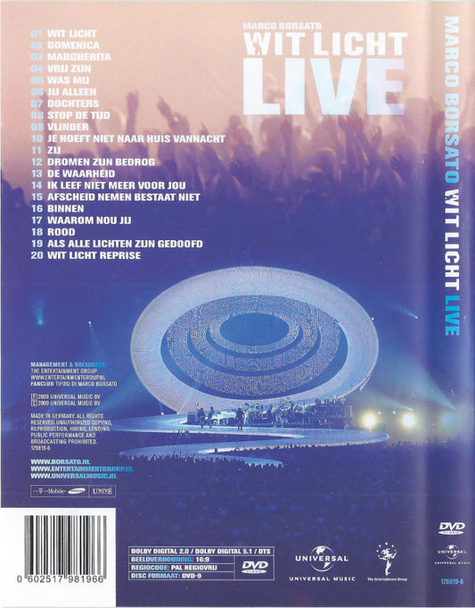 Marco Borsato : Wit Licht Live (DVD-V, PAL)