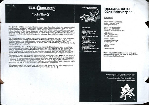 The Qemists : Join The Q (CD, Album, Promo, Car)