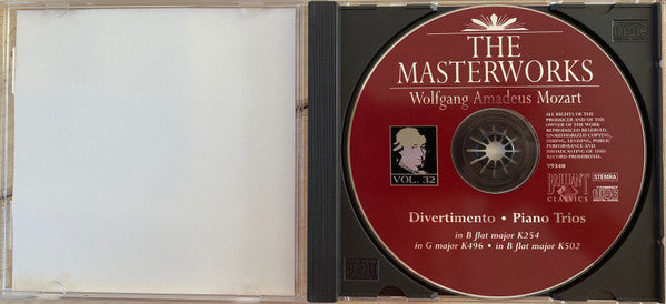Wolfgang Amadeus Mozart, Elizabeth Wallfisch, Bart van Oort, Jaap ter Linden : The Masterworks Vol. 32 - Divertimento K254, Piano Trios K496, K502 (CD)