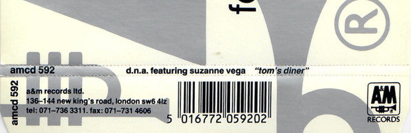 DNA Featuring Suzanne Vega : Tom's Diner (CD, Single)