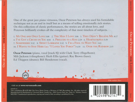 Oscar Peterson : For Lovers (CD, Comp)