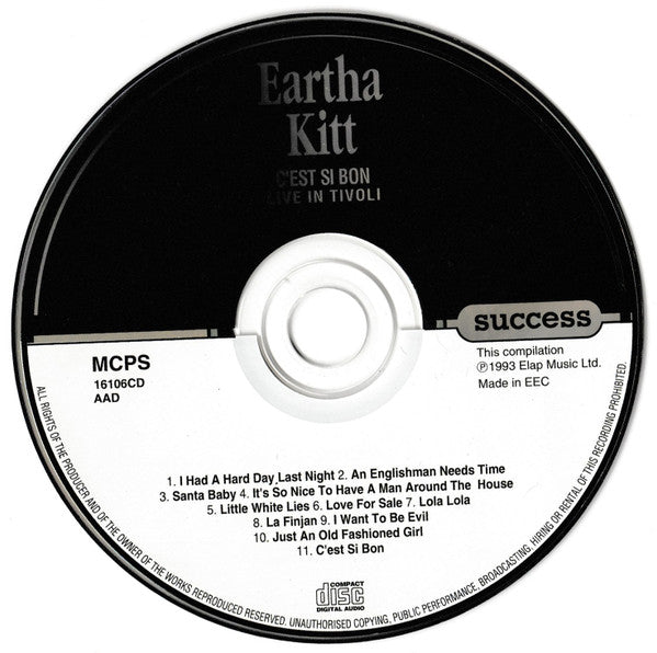 Eartha Kitt : C'est Si Bon - Live In Tivoli (CD, Album)