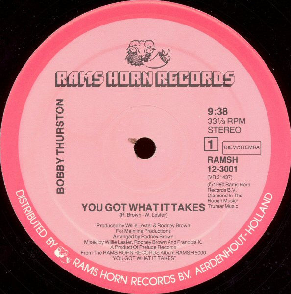 Bobby Thurston : You Got What It Takes (12", Single)
