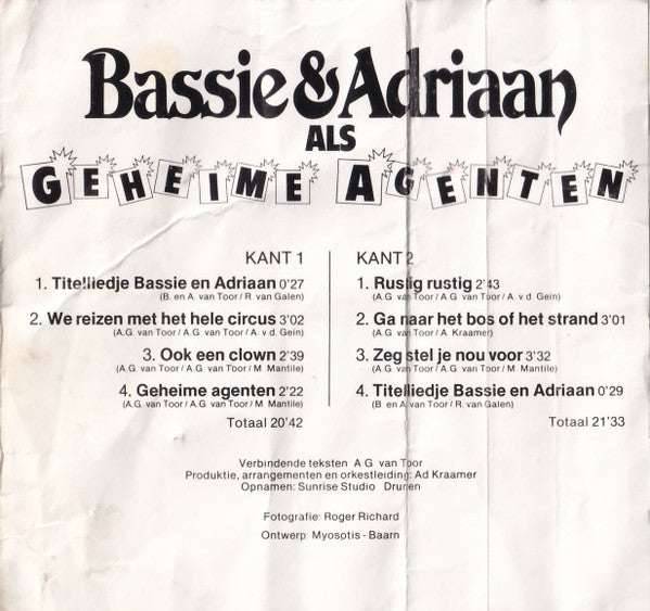 Bassie & Adriaan : Als Geheime Agenten (Cass, Whi)