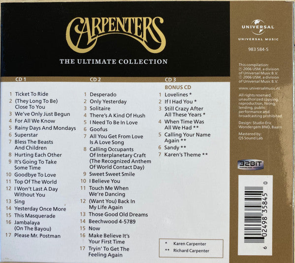 Carpenters : The Ultimate Collection (3xCD, Comp, Wit)