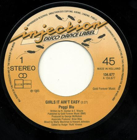 Peggi Blu : Girls It Ain't Easy (7", Single)