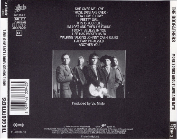 The Godfathers : More Songs About Love & Hate (CD, Album)